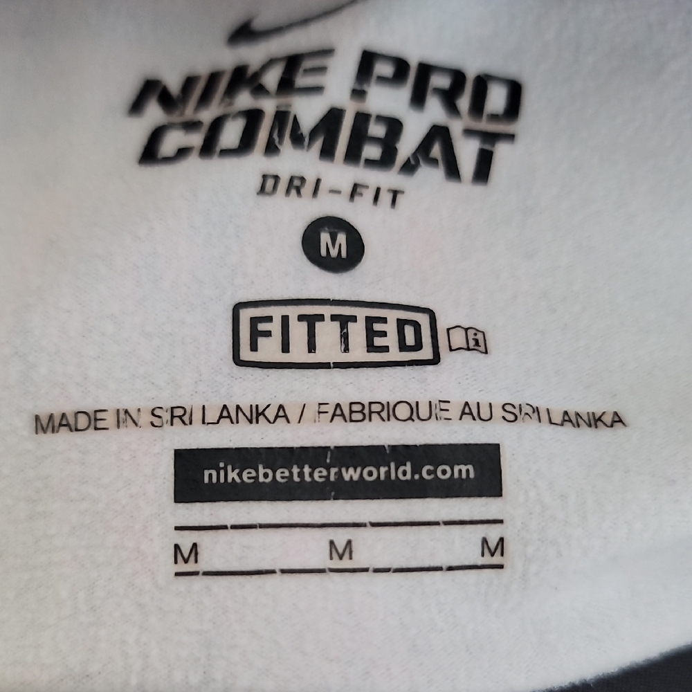 Nike Dri-FIT Pro Combat Pink and Gray Shirt - Picture 6 of 7